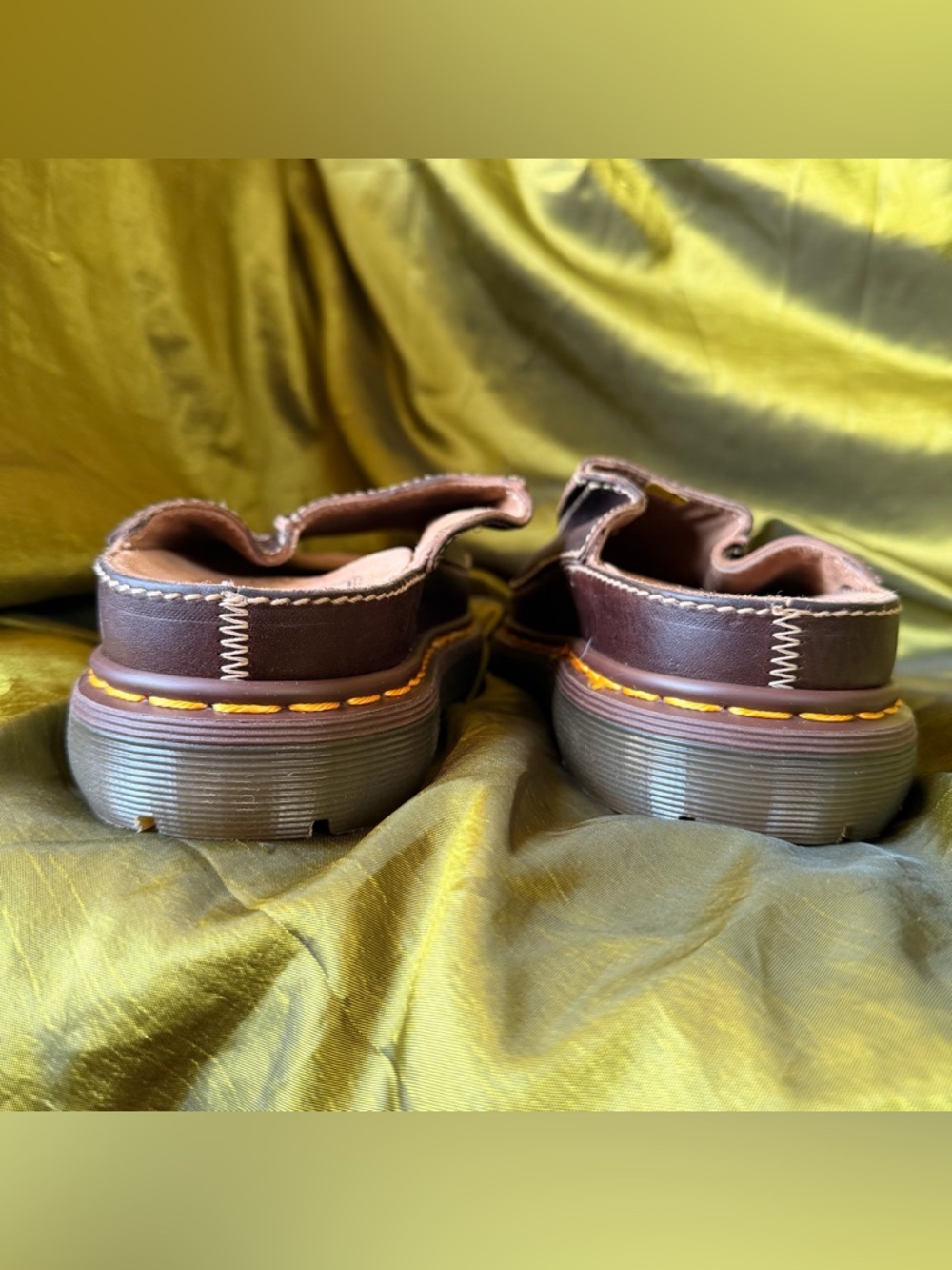 VINTAGE Dr. Martens 8209 Brown Leather Slide Sandals MIE Deadstock - Picture 3 of 6